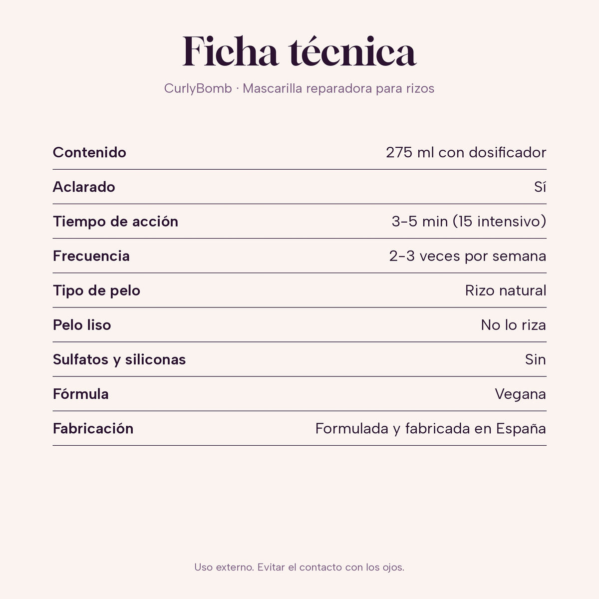 CurlyBomb: ficha técnica