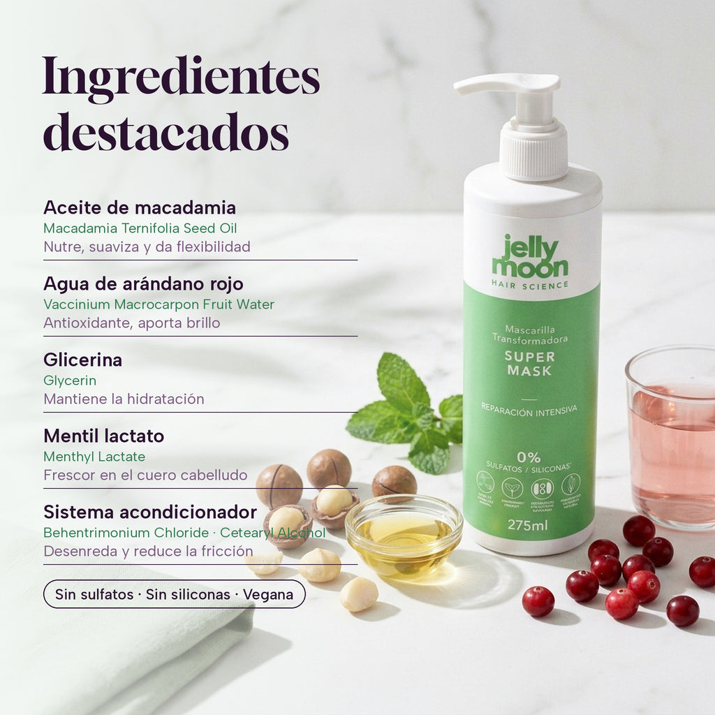 SuperMask: ingredientes destacados con INCI