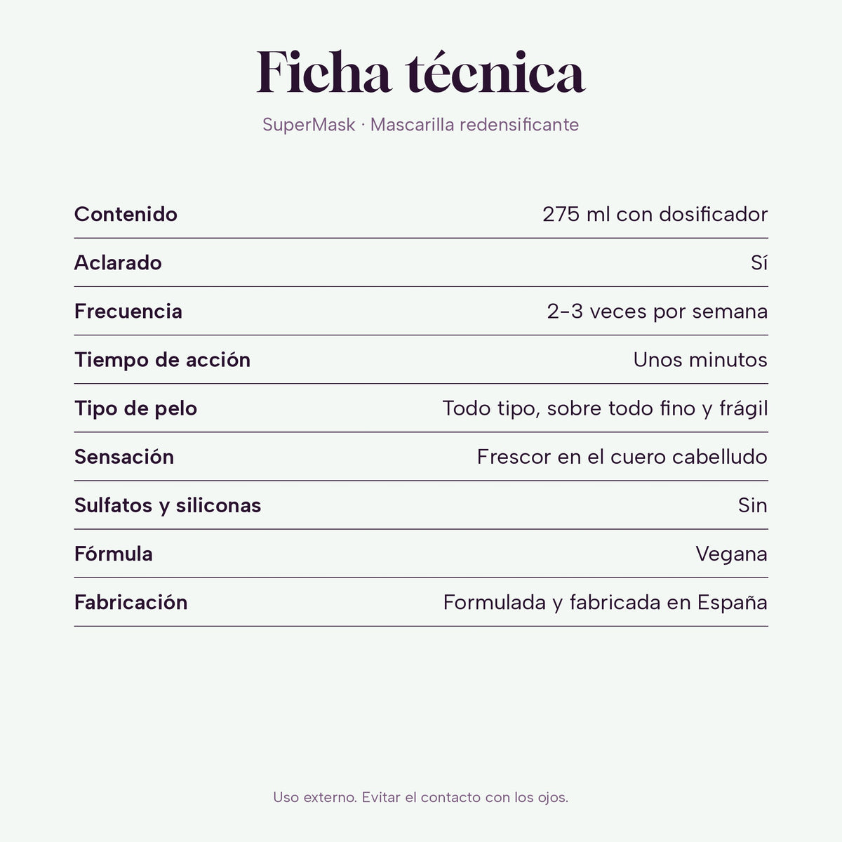 SuperMask: ficha técnica
